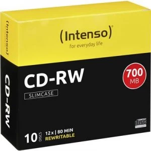 Intenso 2801622 Blank CD-RW 700 MB 10 pc(s) Slim case Rewritable