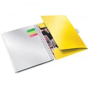 Leitz WOW Be Mobile Notebook A4 ruled, wirebound with PP cover. 80