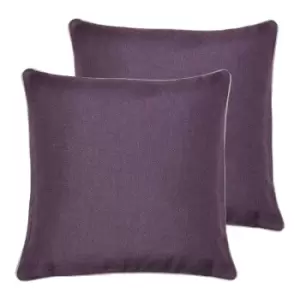 Paoletti Bellucci Twin Pack Polyester Filled Cushions Damson 55 x 55cm