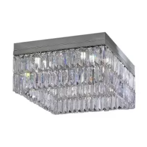 Kolarz PRISMA - Designer Crystal Ceiling Light Polished Chrome, 8x G9