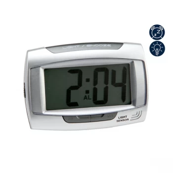 WILLIAM WIDDOP LCD Digital Alarm Clock - Silver