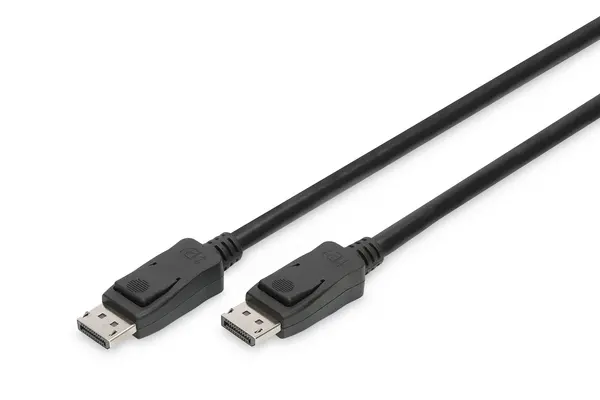 Digitus DisplayPort Cable DisplayPort plug, DisplayPort plug 2m Black AK-340106-020-S Ultra HD (8K), gold plated connectors DisplayPort cable AK-3