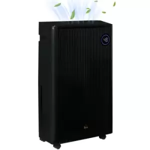 HOMCOM 5500mL Portable Dehumidifier with Air Purifier, UVC, Ioniser, 24H Timer, 5 Modes, 16L/Day, for Home Laundry, Black