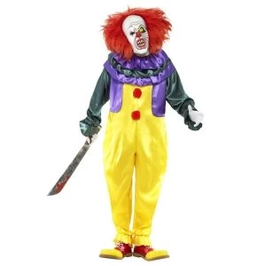 Classic Horror Clown Costume Large One Colour