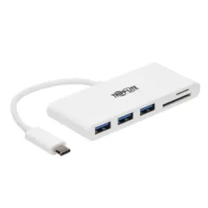 Tripp Lite U460-003-3AM 3-Port USB-C Hub with Card Reader, USB-C...