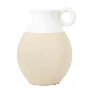 Gallery Interiors Timmos Pitcher Vase in Natural White / Large