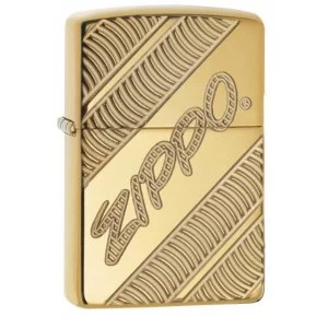 Zippo Coiled High Polish Brass Finish Windproof Lighter