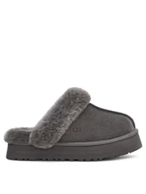 UGG Disquette Slippers, Charcoal, Size 6, Women
