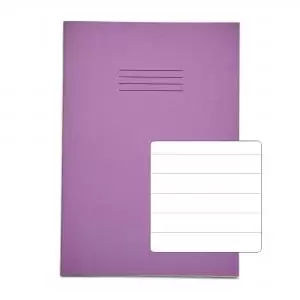 RHINO A4 Exercise Book 64 Pages 32 Leaf Purple 15mm Lined VEX677-74-8