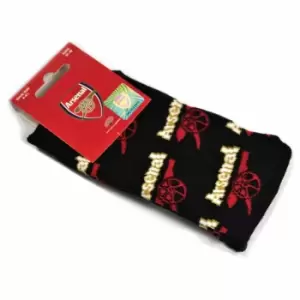 Arsenal FC Unisex Adult All-Over Print Socks (8 UK-11 UK) (Black)