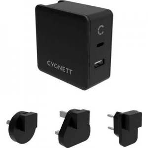 Cygnett CY2411PDWCH USB charger Mains socket 2 x USB-C socket, USB 2.0 port A
