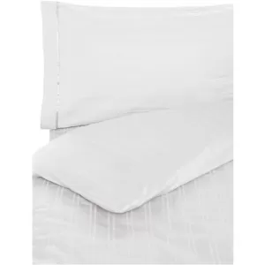 Hotel Collection Woven Stripe Duvet Cover Set - White