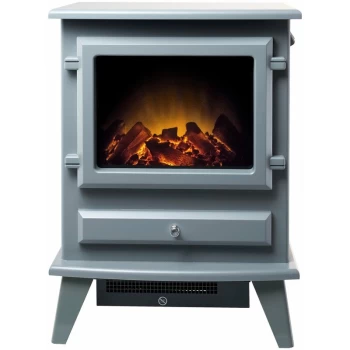 Adam Fires - Adam Hudson Freestanding Stove Fire Heater Heating Real Log Flame Effect Grey
