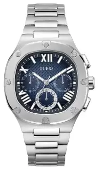 Guess GW0572G1 Mens Blue Textured Dial Stainless Steel Watch