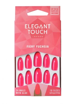 Elegant Touch Colour Fiery Fuschia Nails