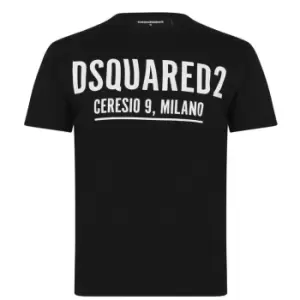 DSquared2 DSquared2 Address Logo T Shirt - Black