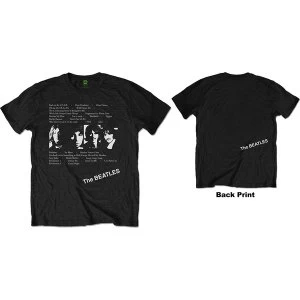 The Beatles - White Album Tracks Mens Small T-Shirt - Black