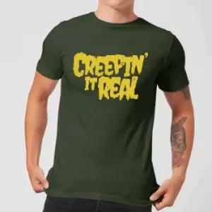 Creepin It Real Mens T-Shirt - Forest Green - L