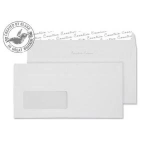 Creative Colour Wallet PS Window Ice White 120gsm DL 114x229mm