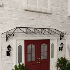 13a 10 x 2a 11 Palram Canopia Lily 4100 Black Clear Large Door Canopy (4.21m x 0.88m)