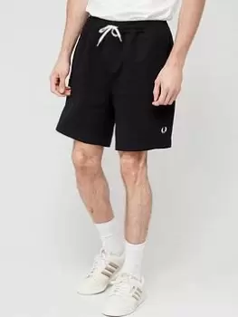 Fred Perry Reverse Tricot Jersey Short, Black, Size S, Men