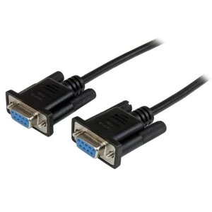 StarTech 1m Black DB9 RS232 Serial Null Modem Cable FF