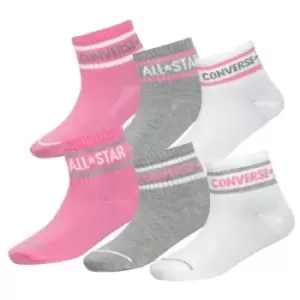 Converse 6 Pack Ankle Socks - Pink