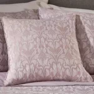 Dreamsdrapes - Dreams & Drapes Woven Hawthorne Damask Jacquard Piped Edge Filled Cushion, Lavender, 43 x 43 Cm