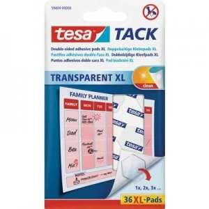 tesa TESA TACK, DOUBLE SIDED ADHESIVEPADS Transparent Content: 36 pcs