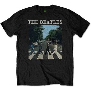 The Beatles - Abbey Road & Logo Kids 9 - 10 Years T-Shirt - Black