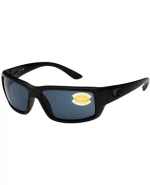 Costa Del Mar Fantail Black Wraparound Plastic Unisex Sunglasses TF 01 OGP TF 01 OGP