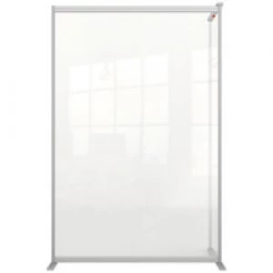 Nobo Premium Plus Modular Protection Room Divider Screen Extension Plexiglass Acrylic Transparent 1800 x 1200 x 600 mm
