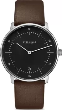 Sternglas Watch Naos Quartz Leather - Black