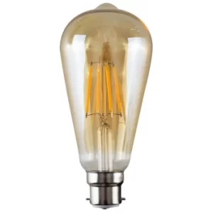 3 x 4W BC B22 Warm White LED Filament Pear Shaped Bulbs