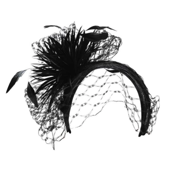 Biba Feather Burst Headband - Black