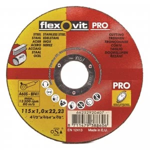 115X1.0X22.20MM A60S-BF41 Pro Inox Flat Cut Wheel