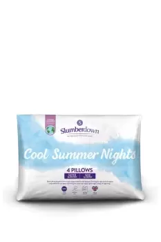 4 Pack Cool Summer Nights Firm Support Pillows