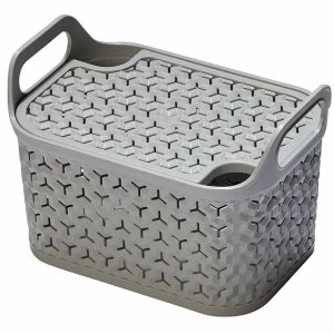 Strata Urban Store Basket with Lid 8 Litre, Grey