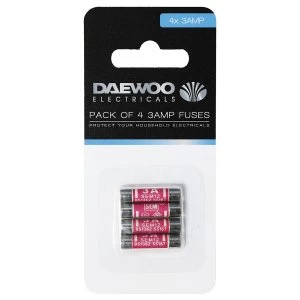 Daewoo 3-Amp Fuses - 4 Pack
