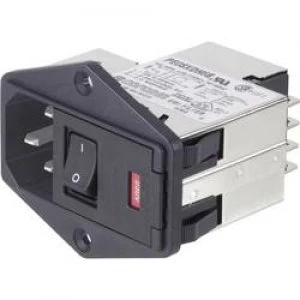 Mains filter switch 2 fuses IEC socket 250 V AC 6 A