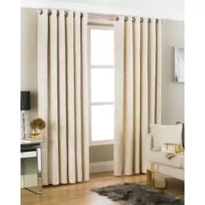 Riva Home Firenze Ringtop Curtains (66x72 (168x183cm)) (Cream)