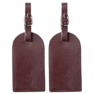 Go Travel Leather Luggage Tags - Set of 2