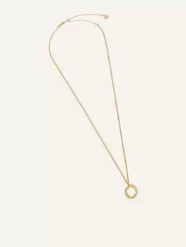 Accessorize 14Ct Gold-Plated Bobble Circle Pendant Necklace, Gold, Women