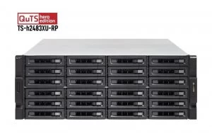 QNAP TS-h2483XU-RP-E2236-128G 24 Bay Rack Enclosure with 128GB RAM