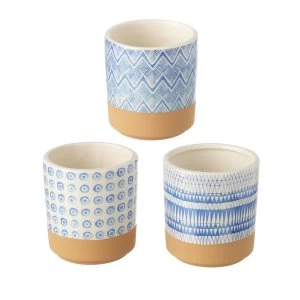 Ceramic Patterned Planters Set of 3 By Heaven Sends