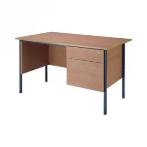 Serrion Rectangular 2 Drawer Pedestal Desk 1200x750x730mm Beech KF838371