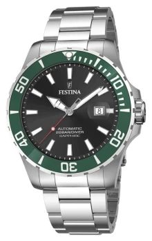 Festina F20531-2 Mens Automatic Steel Bracelet Wristwatch Colour - Black