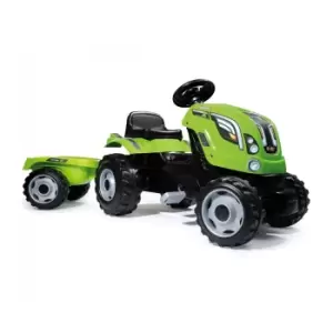 Smoby Extra Large Green Farmer Tractor and Trailer - wilko