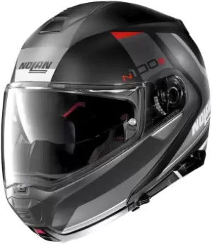 Nolan N100-5 Hilltop N-Com Helmet, black-grey, Size XL, black-grey, Size XL