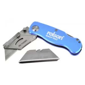 Rolson Folding Lock-Back Utility Knife, Blue